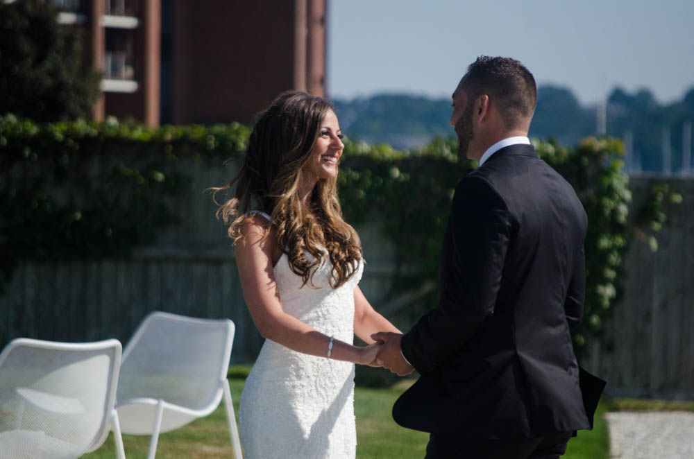 Julia and Peter's Modern Silver and Blush Belle Mer Wedding