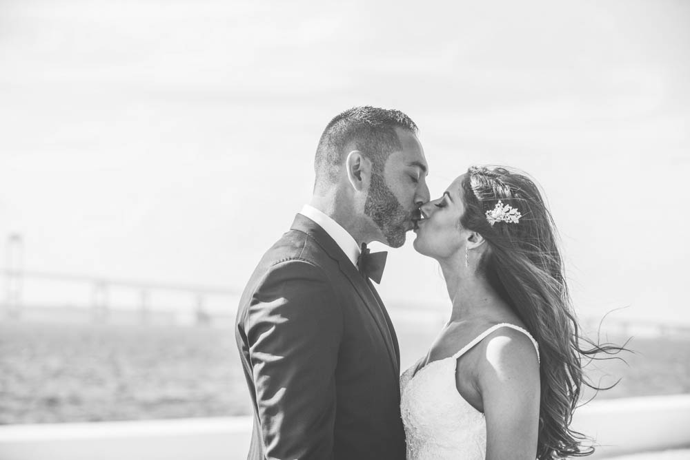 Julia and Peter's Modern Silver and Blush Belle Mer Wedding