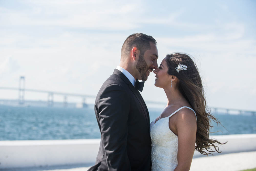 Julia and Peter's Modern Silver and Blush Belle Mer Wedding