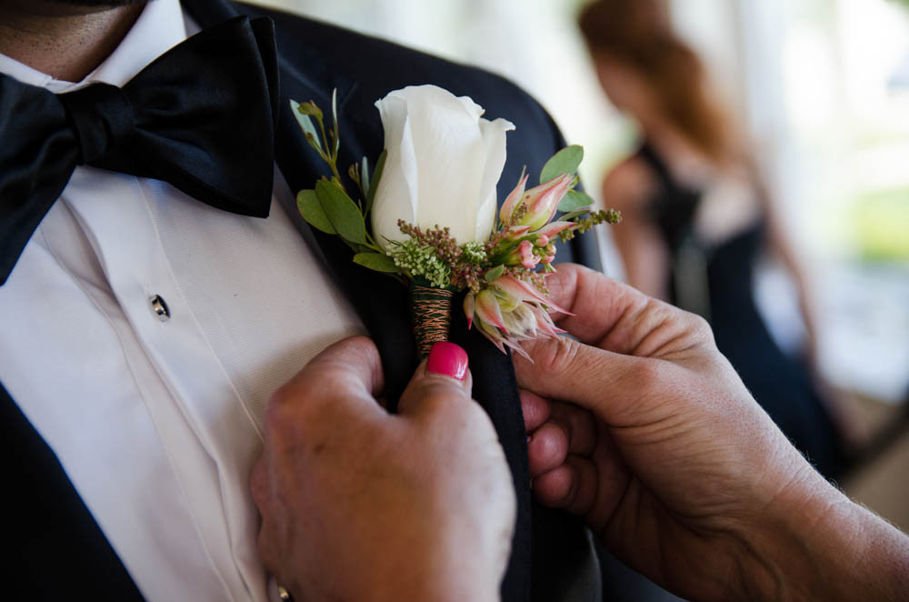 Julia and Peter's Modern Silver and Blush Belle Mer Wedding