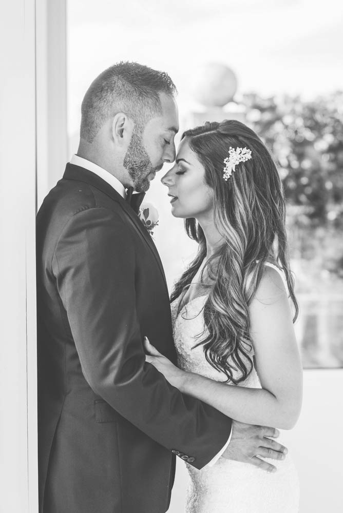 Julia and Peter's Modern Silver and Blush Belle Mer Wedding