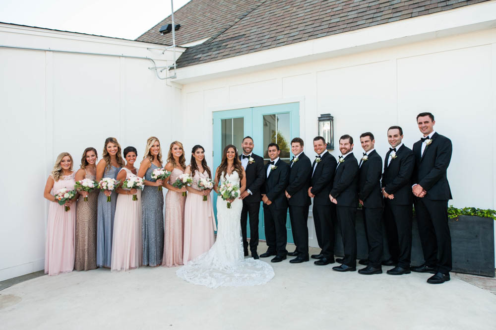 Julia and Peter's Modern Silver and Blush Belle Mer Wedding