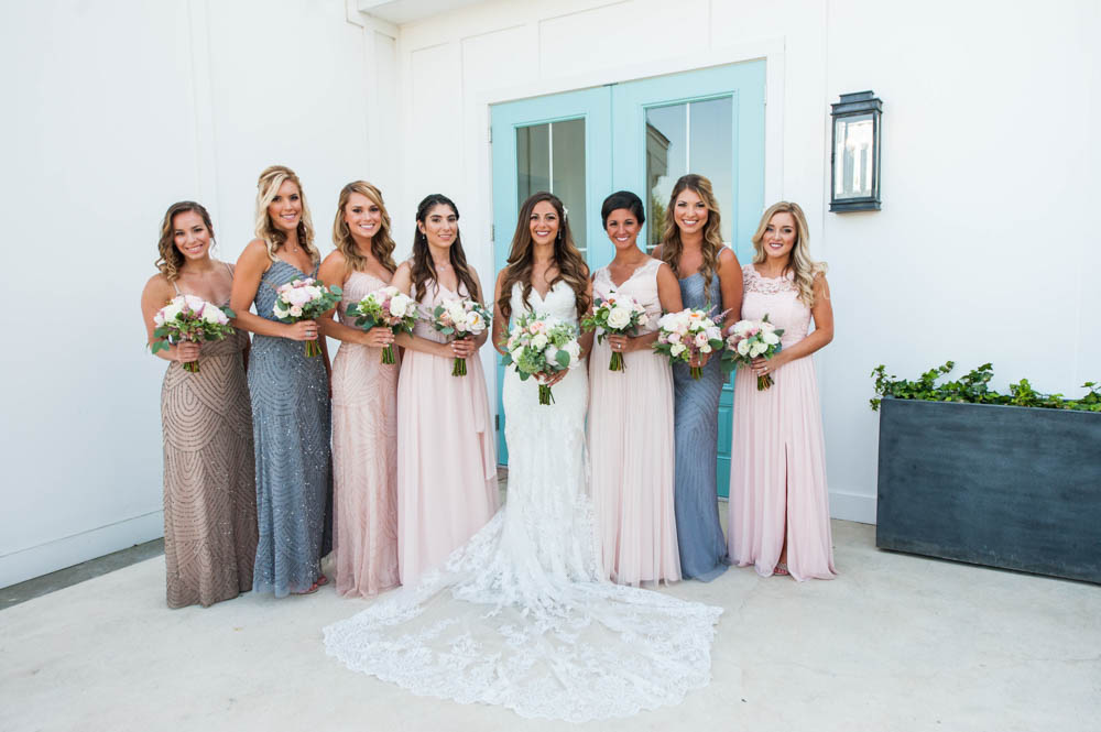 Julia and Peter's Modern Silver and Blush Belle Mer Wedding