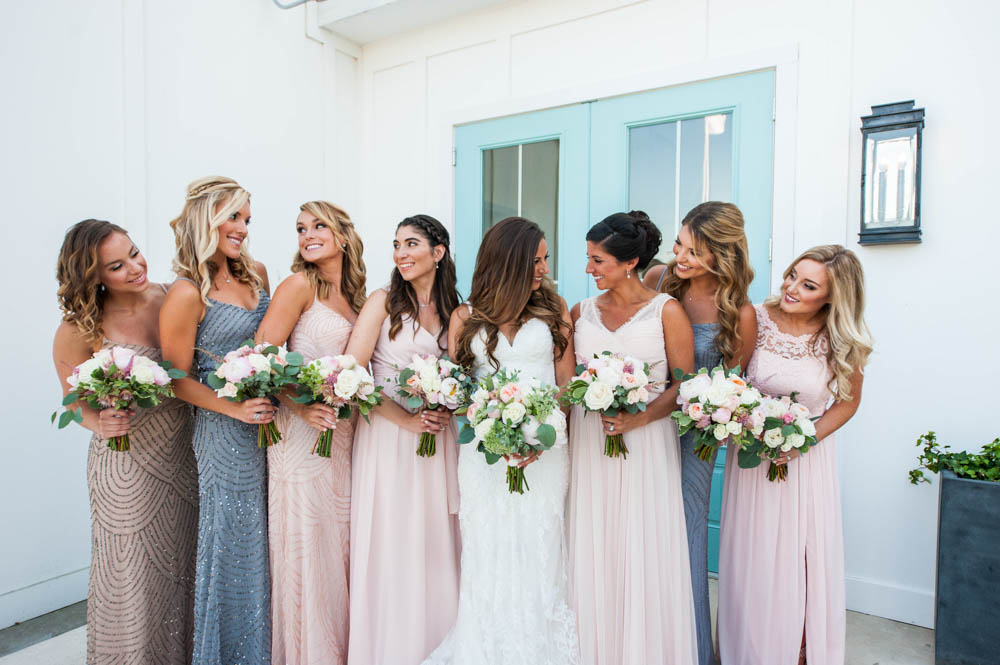 Julia and Peter's Modern Silver and Blush Belle Mer Wedding