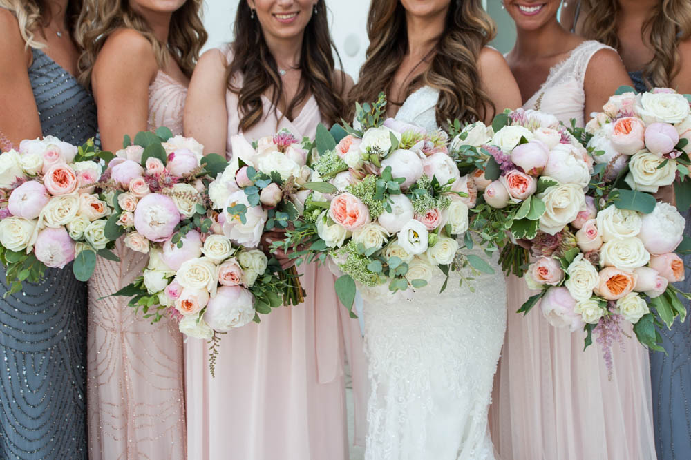 Julia and Peter's Modern Silver and Blush Belle Mer Wedding