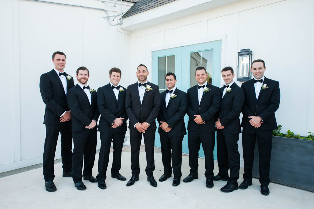 Julia and Peter's Modern Silver and Blush Belle Mer Wedding