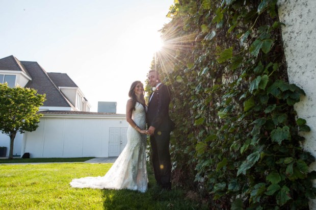 Julia and Peter's Modern Silver and Blush Belle Mer Wedding