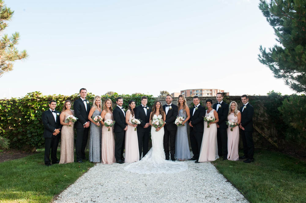 Julia and Peter's Modern Silver and Blush Belle Mer Wedding