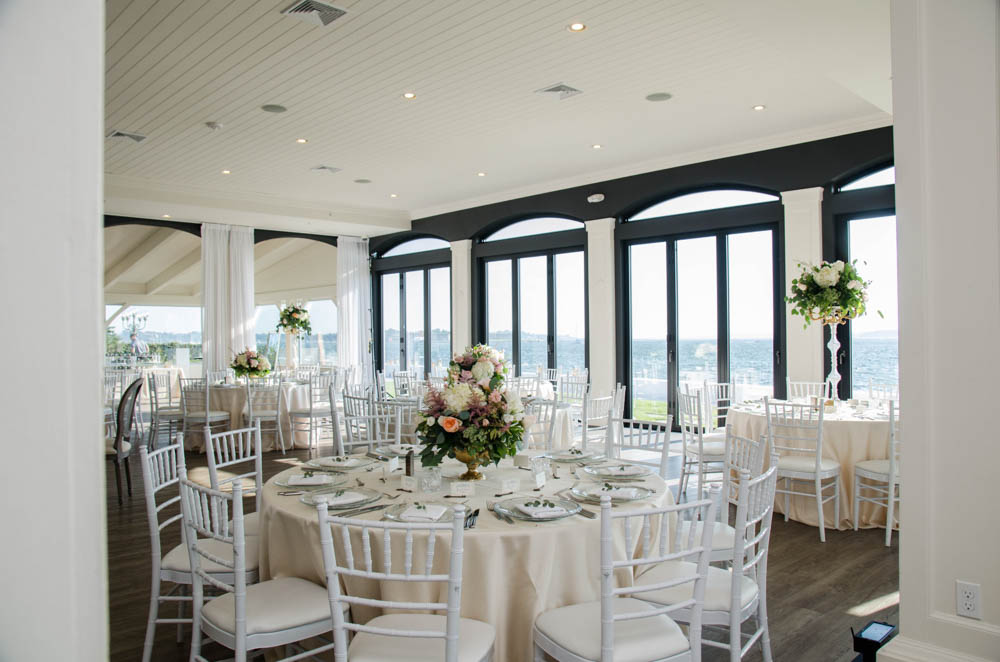 Julia and Peter's Modern Silver and Blush Belle Mer Wedding