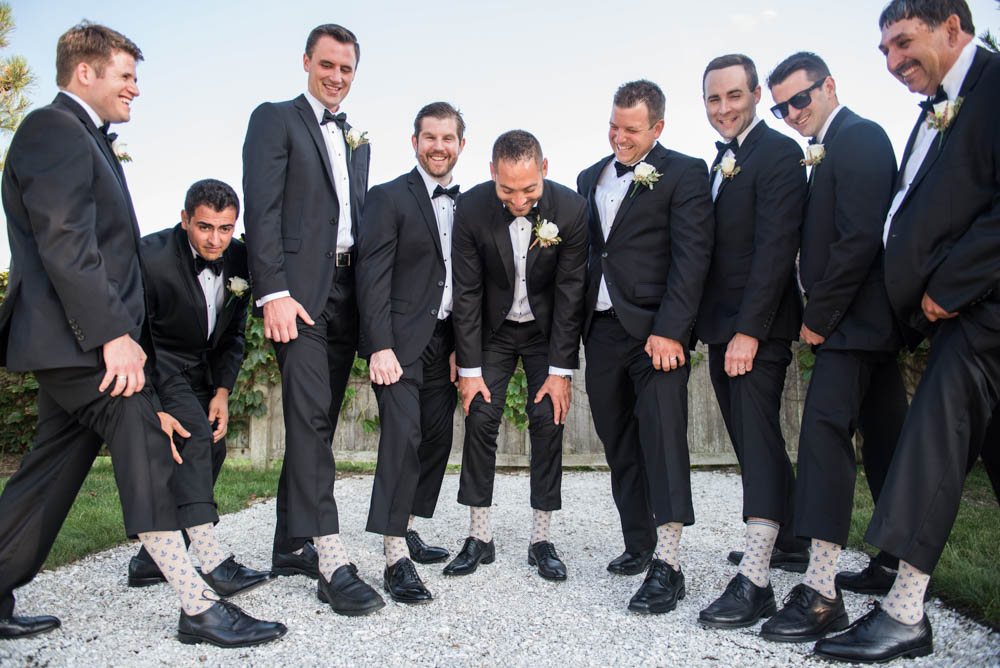 Julia and Peter's Modern Silver and Blush Belle Mer Wedding