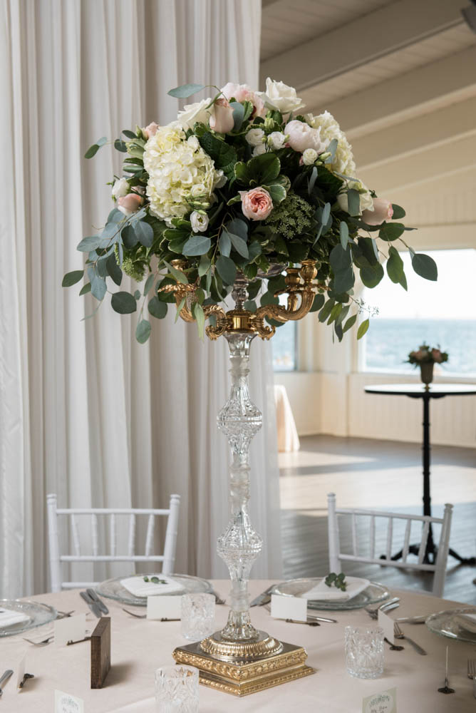 Julia and Peter's Modern Silver and Blush Belle Mer Wedding