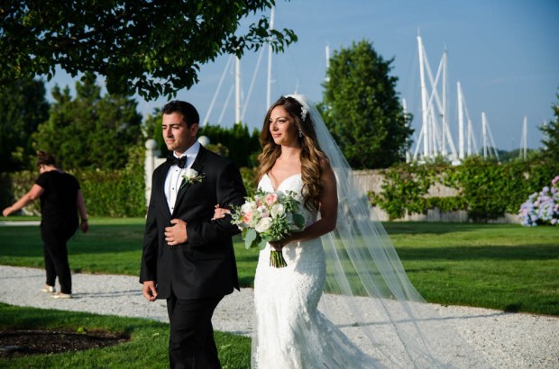 Julia and Peter's Modern Silver and Blush Belle Mer Wedding