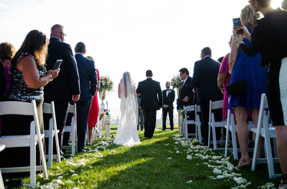 Julia and Peter's Modern Silver and Blush Belle Mer Wedding