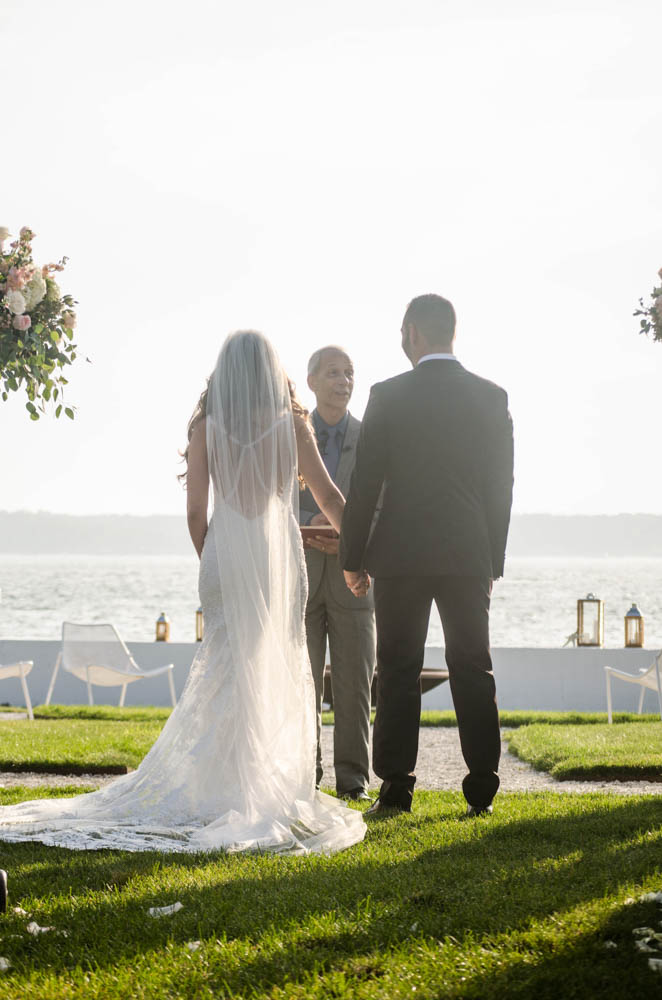 Julia and Peter's Modern Silver and Blush Belle Mer Wedding