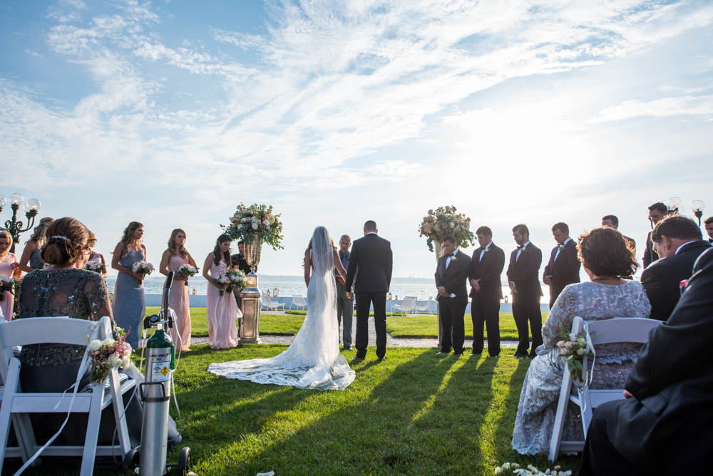 Julia and Peter's Modern Silver and Blush Belle Mer Wedding