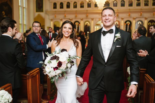 Kayla and Steve's Red and Gold Wedding The Atlantic Resort