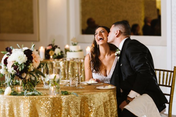 Kayla and Steve's Red and Gold Wedding The Atlantic Resort