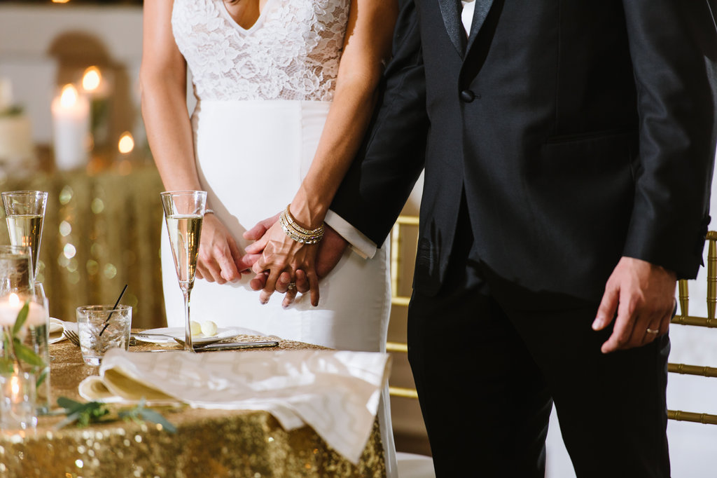 Kayla and Steve's Red and Gold Wedding The Atlantic Resort