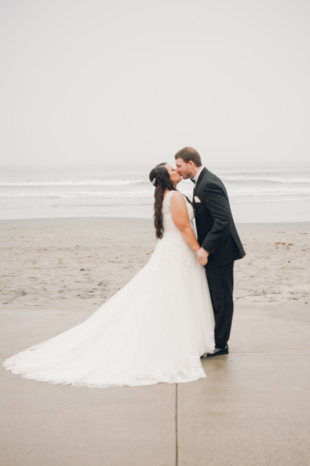 Danielle and Dan's Gold and Cranberry Atlantic Resort Wedding