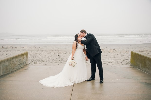 Danielle and Dan's Gold and Cranberry Atlantic Resort Wedding