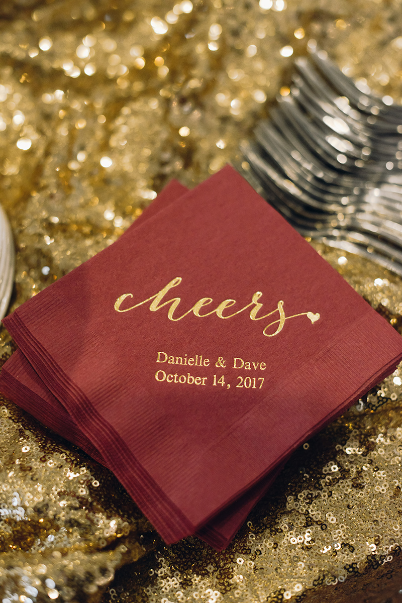 Danielle and Dan's Gold and Cranberry Atlantic Resort Wedding