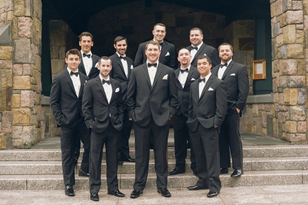 Danielle and Dan's Gold and Cranberry Atlantic Resort Wedding