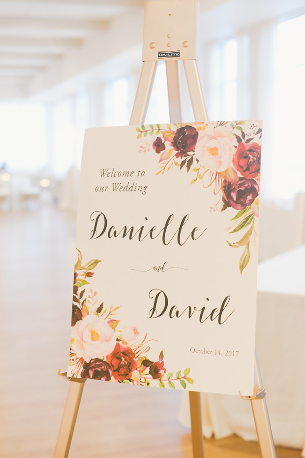 Danielle and Dan's Gold and Cranberry Atlantic Resort Wedding