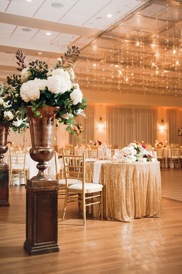 Danielle and Dan's Gold and Cranberry Atlantic Resort Wedding