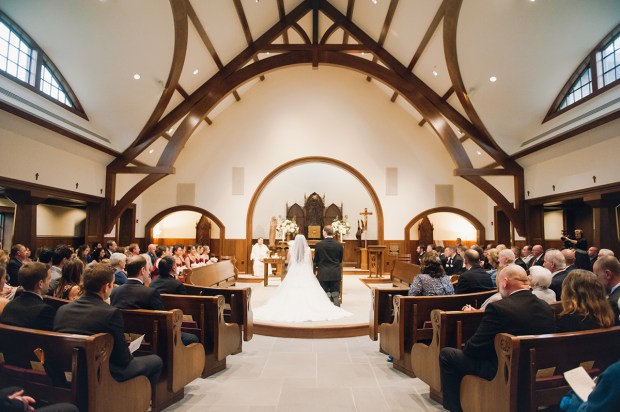 Danielle and Dan's Gold and Cranberry Atlantic Resort Wedding