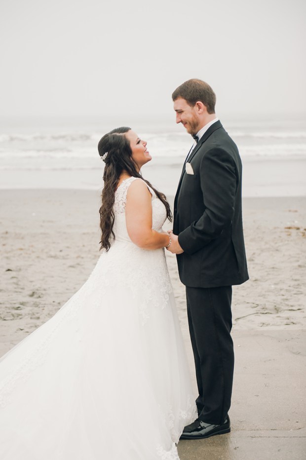 Danielle and Dan's Gold and Cranberry Atlantic Resort Wedding