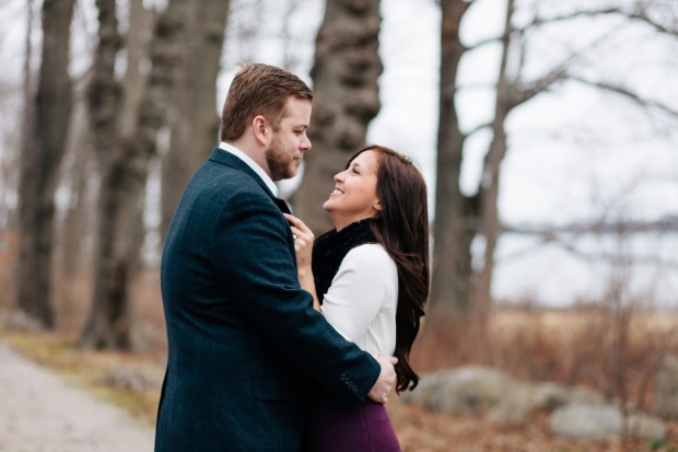 Justine + Brian's Winter Engagement Session at Blithewold Mansion and Gardens on The Newport Bride a Rhode Island Bridal Blog
