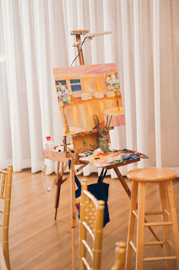 Danielle and Dan's Gold and Cranberry Atlantic Resort Wedding