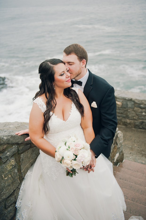 Danielle and Dan's Gold and Cranberry Atlantic Resort Wedding