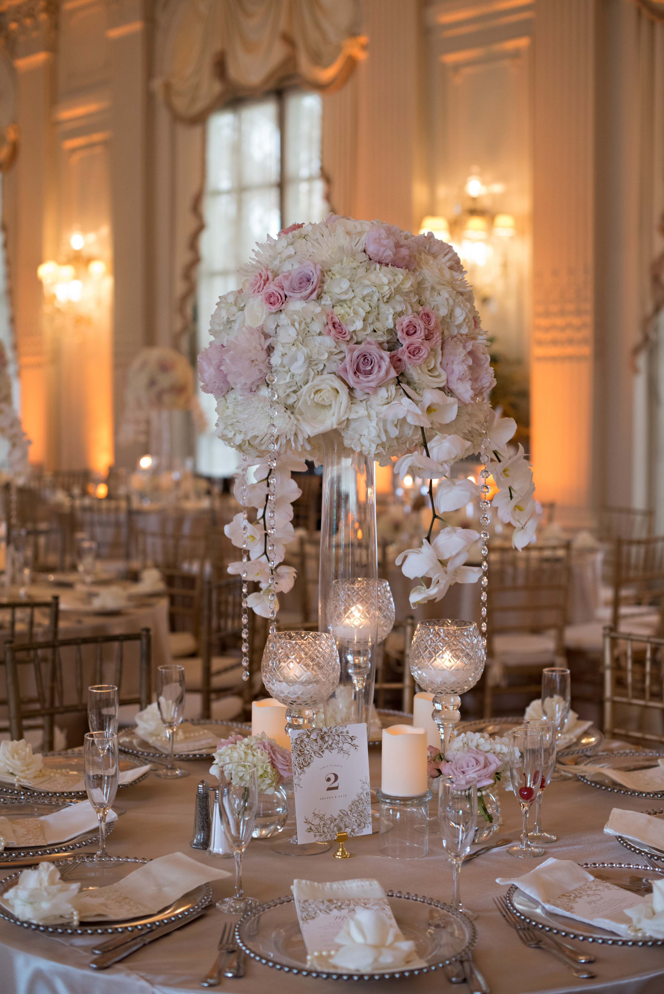 Ariana and Elie's Blush Toned Rosecliff Wedding on The Newport Bride