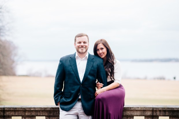 Justine + Brian's Winter Engagement Session at Blithewold Mansion and Gardens on The Newport Bride a Rhode Island Bridal Blog