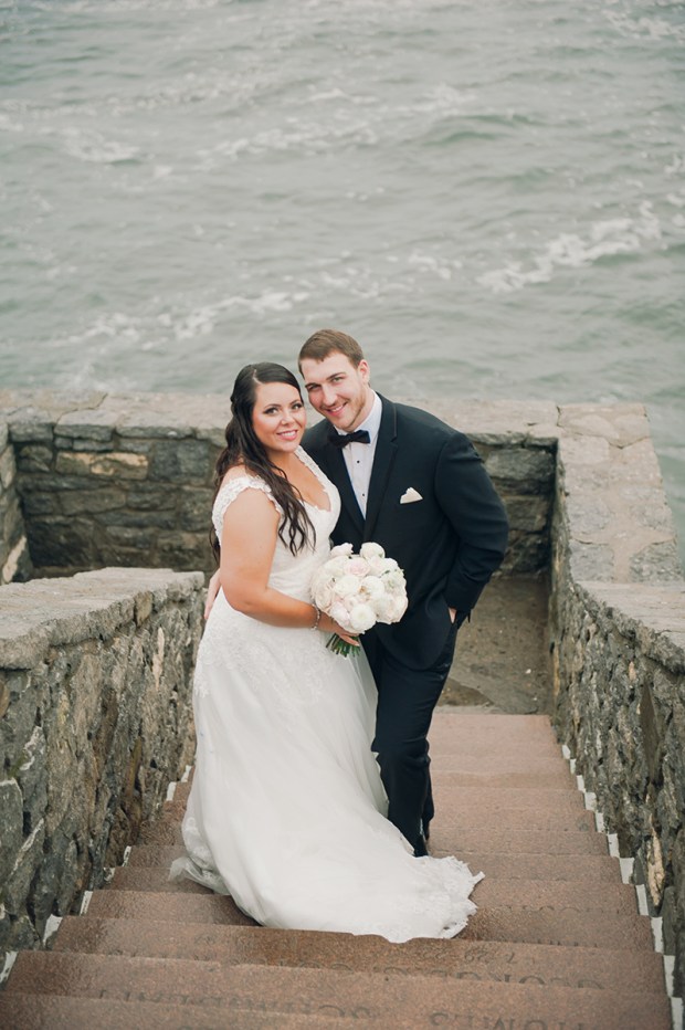 Danielle and Dan's Gold and Cranberry Atlantic Resort Wedding