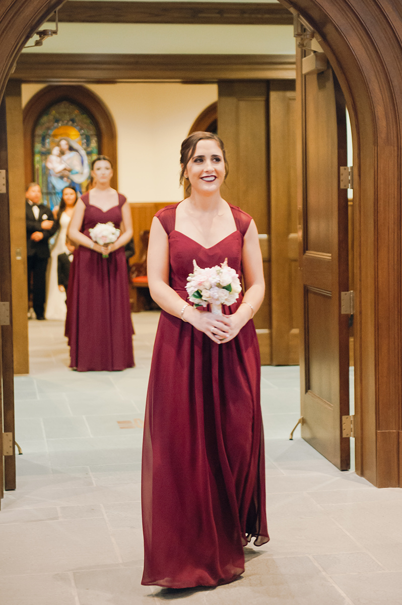 Danielle and Dan's Gold and Cranberry Atlantic Resort Wedding